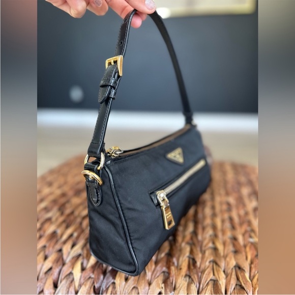 Prada Tessuto and Saffiano Leather Shoulder Bag - Picture 4 of 7